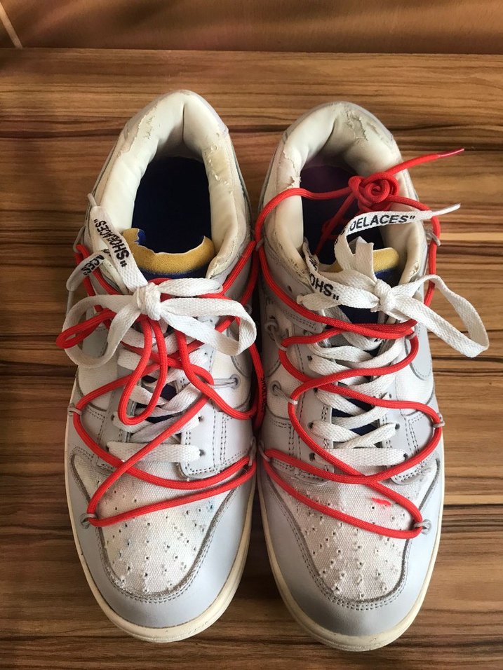 Beyaz Erkek Spor Ayakkabı Bağcıkları nike dunk - Görsel 2