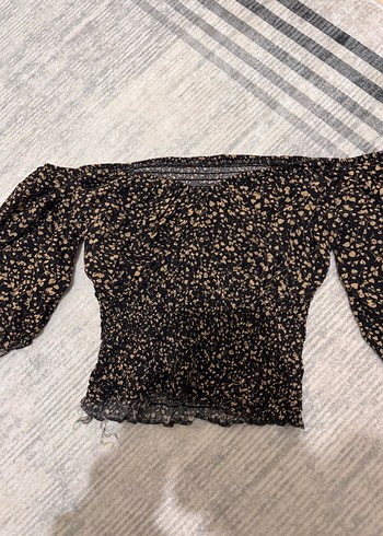 Kahverengi Mini Triko Kadın Bluz - Görsel 3