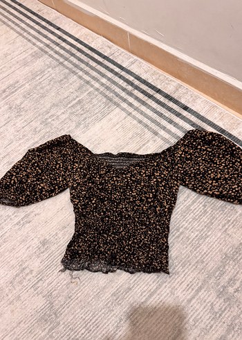 Kahverengi Mini Triko Kadın Bluz - Görsel 2