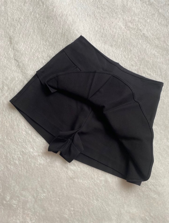 Siyah Mini Volanlı Kadın Etek - Görsel 3