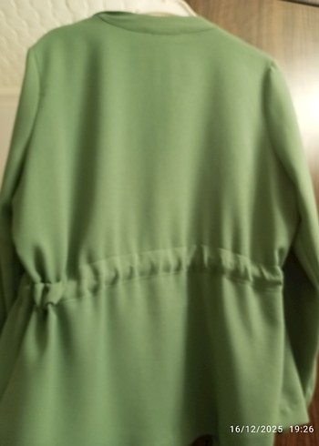 Yeşil Drapeli Uzun Kadın Elbisesi - Görsel 5