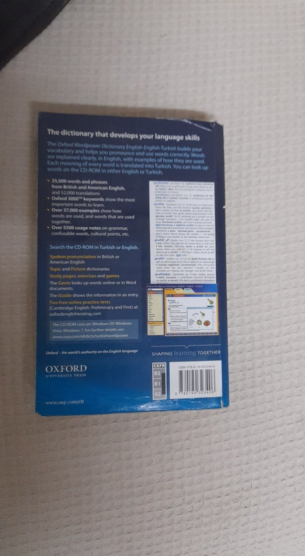 Oxford Wordpower İngilizce-İngilizce-Türkçe Sözlük - Görsel 2