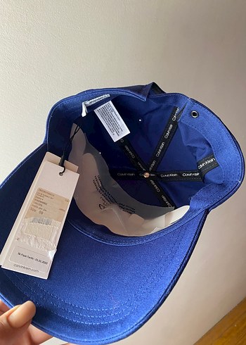 Calvin Klein Mavi Denim Kadın Şapka CK Logolu