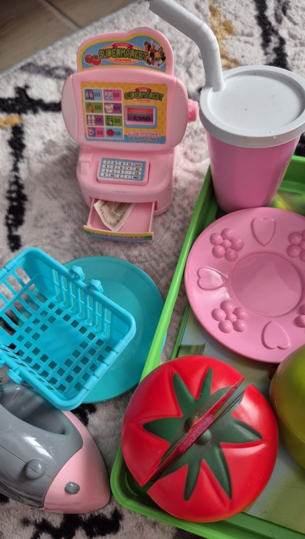 Renkli Oyuncak Mutfak Seti ve Market Aksesuarları - Görsel 4