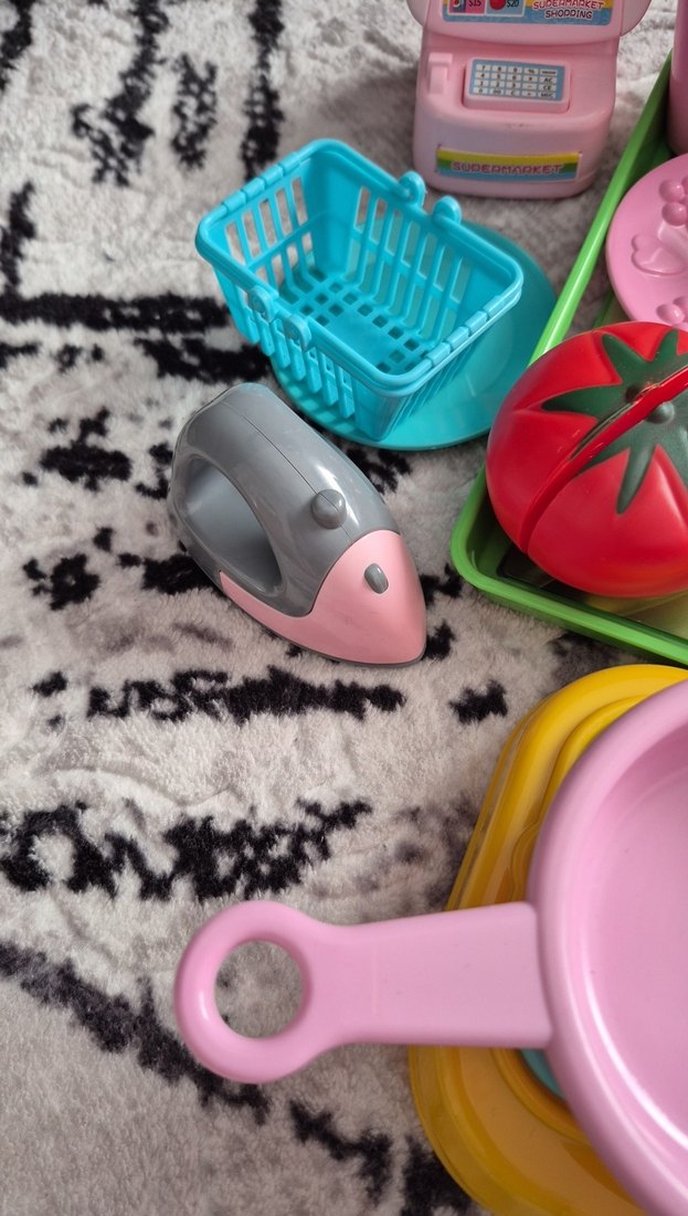 Renkli Oyuncak Mutfak Seti ve Market Aksesuarları - Görsel 5