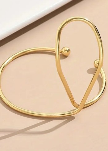 Kadın Elastik Altın Renk Minimalist Bileklik - Görsel 2