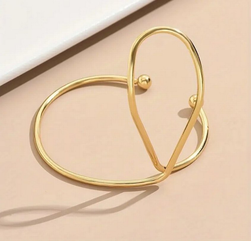 Kadın Elastik Altın Renk Minimalist Bileklik - Görsel 2