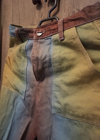 Kadın Çok Renkli Midi Pantolon - Görsel 2