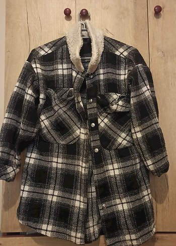 Düğmeli Gri Siyah Kareli Kadın Gömlek - Görsel 2