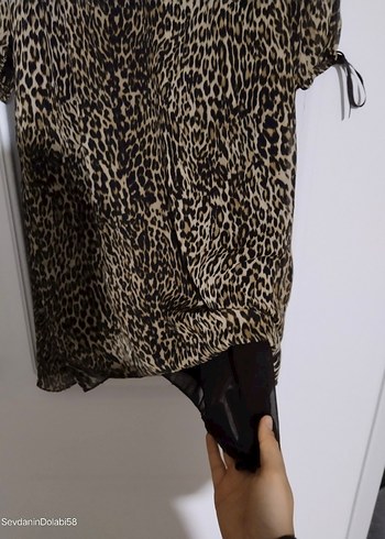 Bohem Leopar Desenli Uzun Kadın Elbise - Görsel 4