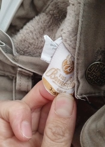 Düğmeli Kahverengi Erkek Çocuk Süet Pantolon - Görsel 2