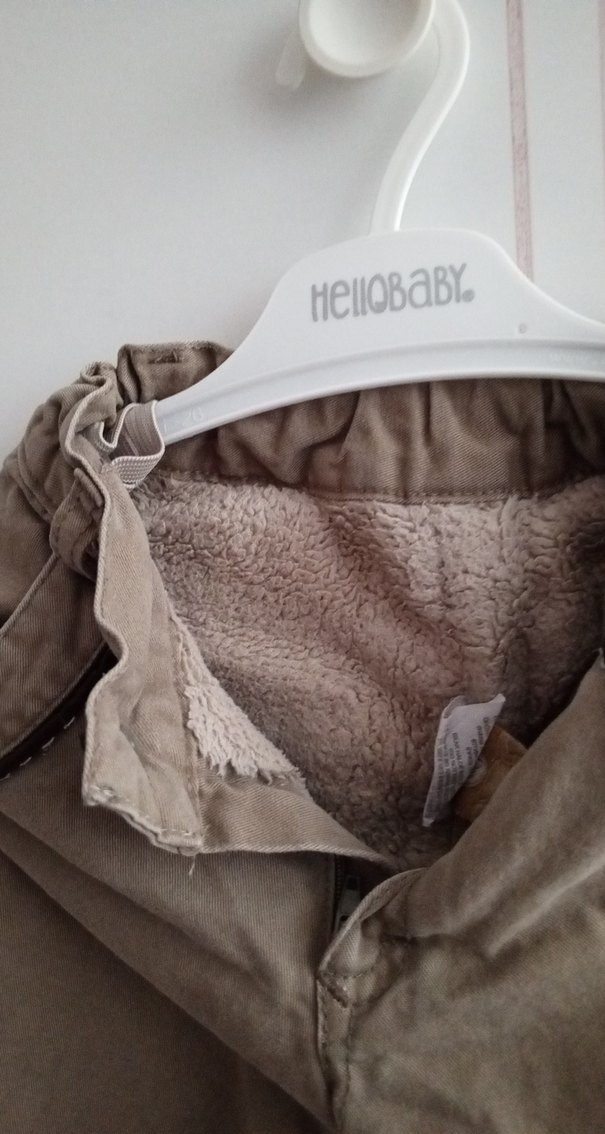 Düğmeli Kahverengi Erkek Çocuk Süet Pantolon - Görsel 4