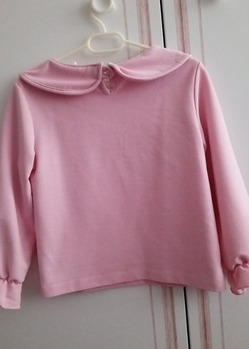 Kız Çocuk Pembe Uzun Kollu Bluz - Görsel 4