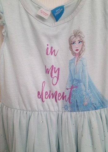 Mavi Kız Çocuk Straplez Elbise - Görsel 3