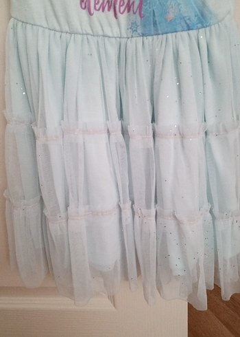 Mavi Kız Çocuk Straplez Elbise - Görsel 4