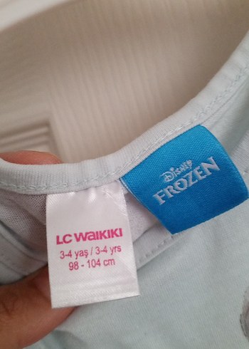 Mavi Kız Çocuk Straplez Elbise - Görsel 2