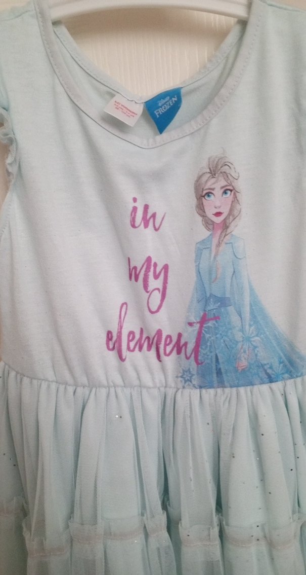 Mavi Kız Çocuk Straplez Elbise - Görsel 3