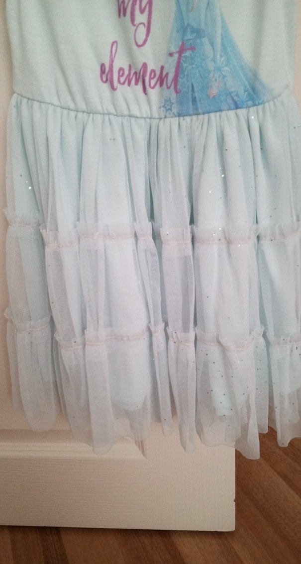 Mavi Kız Çocuk Straplez Elbise - Görsel 4