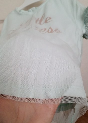 Kız Çocuk Turkuaz Pamuk Tişört - Görsel 4