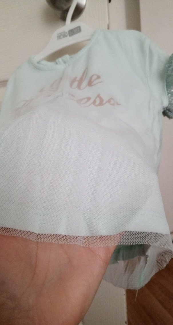 Kız Çocuk Turkuaz Pamuk Tişört - Görsel 4