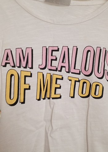 Kız Çocuk Payetli Baskılı Beyaz Tişört - Görsel 4