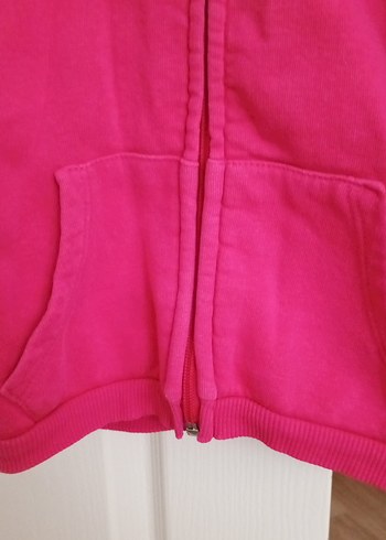 Kızlar için renkli kapüşonlu fermuarlı sweatshirt - Görsel 4