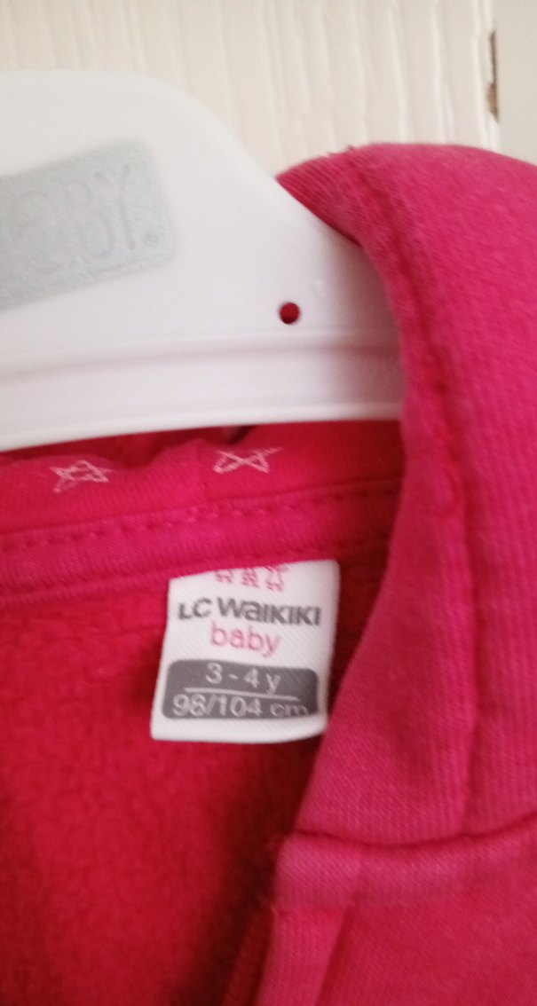 Kızlar için renkli kapüşonlu fermuarlı sweatshirt - Görsel 3