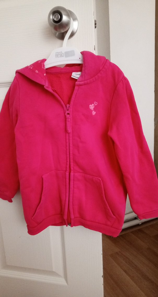 Kızlar için renkli kapüşonlu fermuarlı sweatshirt - Görsel 5