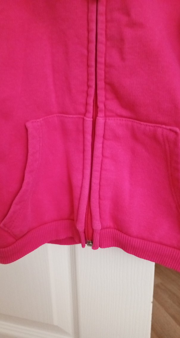 Kızlar için renkli kapüşonlu fermuarlı sweatshirt - Görsel 4