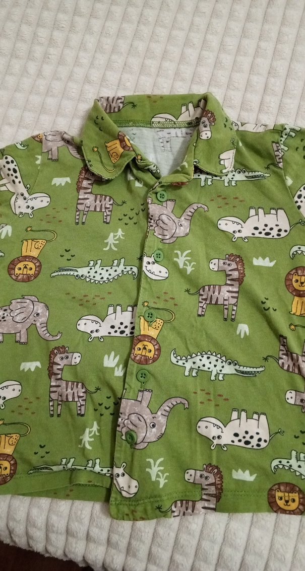 Renkli Desenli Erkek Çocuk Gömlek - Görsel 4