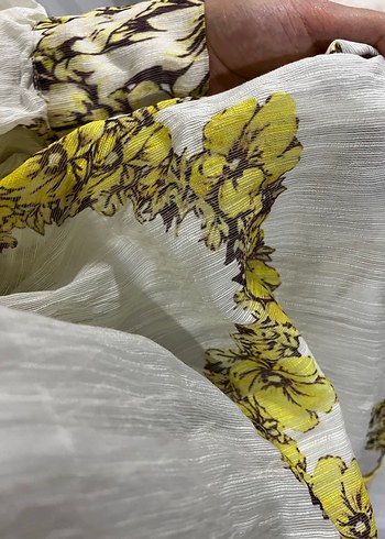 Sarı Çiçekli Bohem Uzun Elbise - Görsel 6