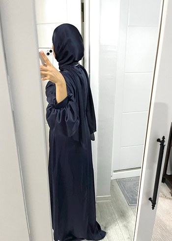 Uzun Lacivert Gotik Kadın Elbisesi - Görsel 4