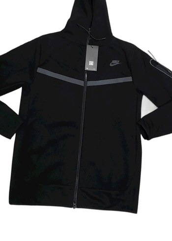 Nike Siyah Kapüşonlu Fermuarlı Sweatshirt - Görsel 2