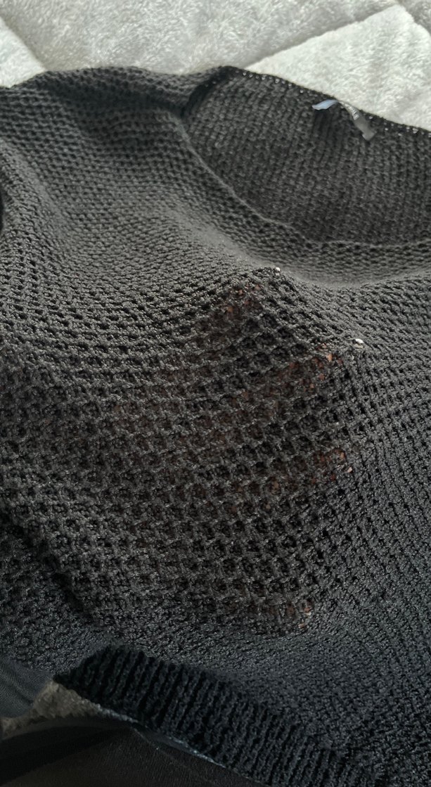 Kadın Gri Keten Triko Uzun Kollu - Görsel 3