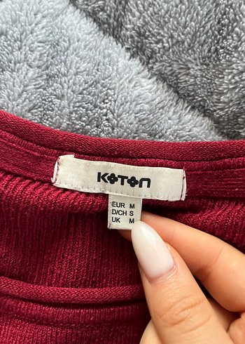 Bordo Kadın Triko Uzun Kollu Kazak - Görsel 3