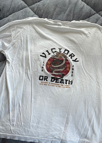 Unisex Beyaz Kısa Kollu Baskılı Tişört - Görsel 2