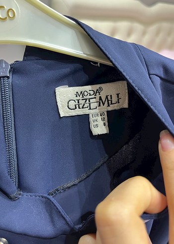 Zincir Detaylı Uzun Lacivert Kadın Tunik - Görsel 4