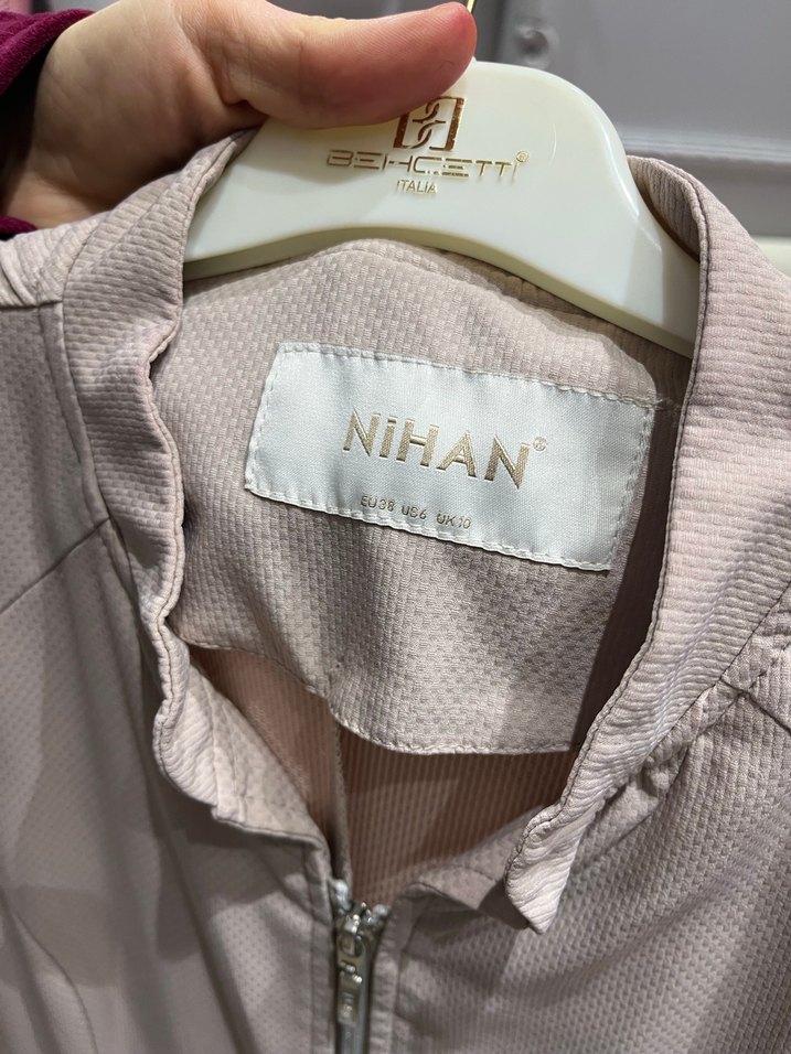 Bej Fermuarlı Uzun Kadın Kaban - Görsel 4