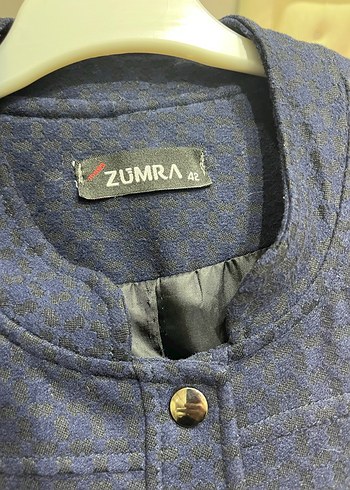 Düğmeli Lacivert Uzun Kadın Kaban - Görsel 4