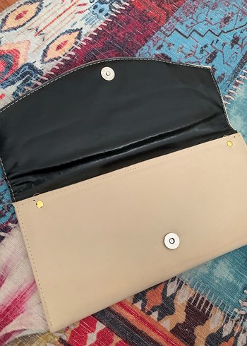 Bej Deri Tokalı Bohem Kadın Cüzdanı - Görsel 3