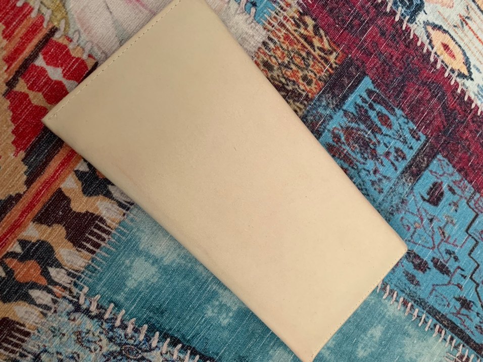 Bej Deri Tokalı Bohem Kadın Cüzdanı - Görsel 2