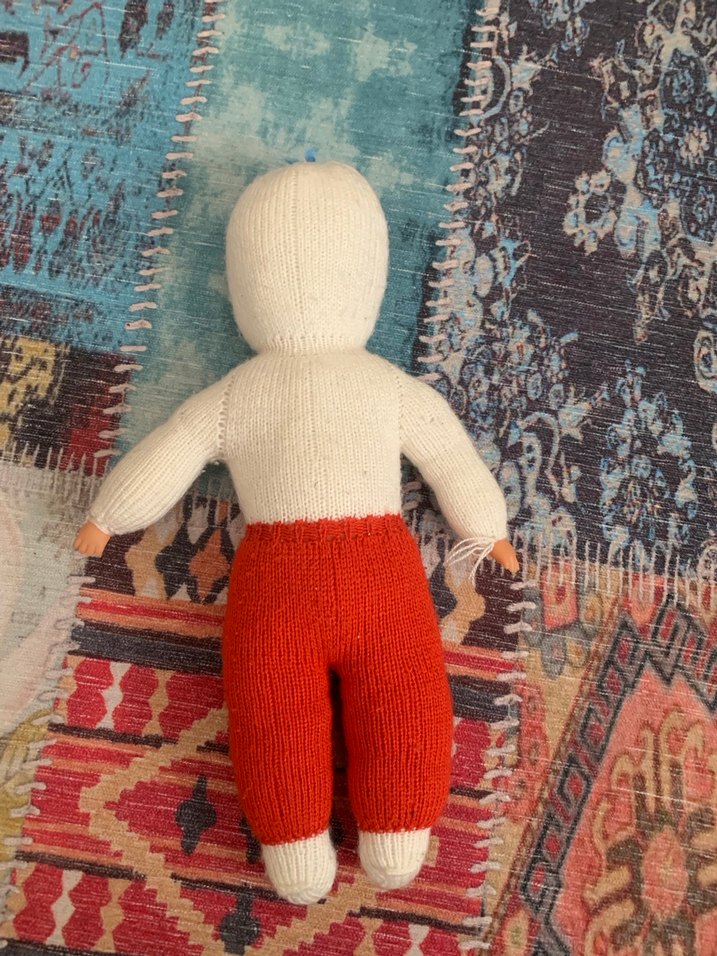 Renkli Örgü el yapım Bebek Oyuncak - Görsel 2