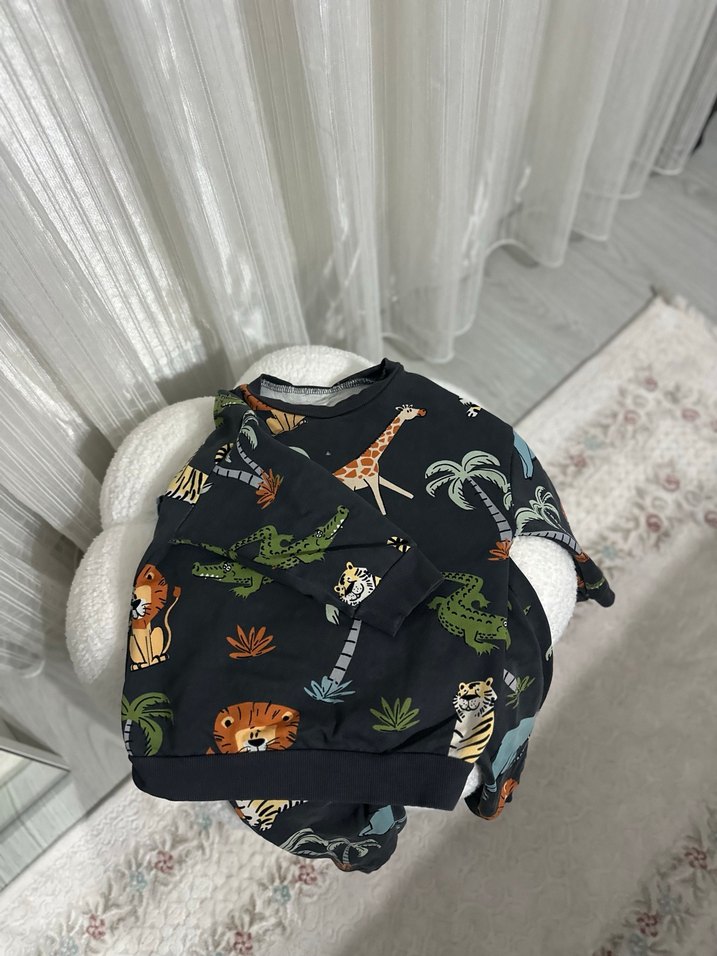 Erkek Bebek Baskılı Örme Takım - Görsel 3