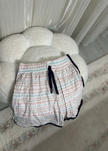 Bağcıklı Bohem Pamuklu Mini Şort - Görsel 3