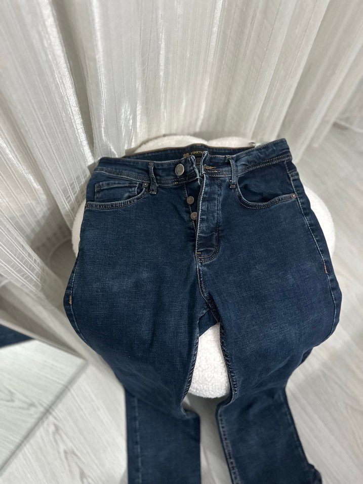 Düğmeli Lacivert erkek pantolon - Görsel 3