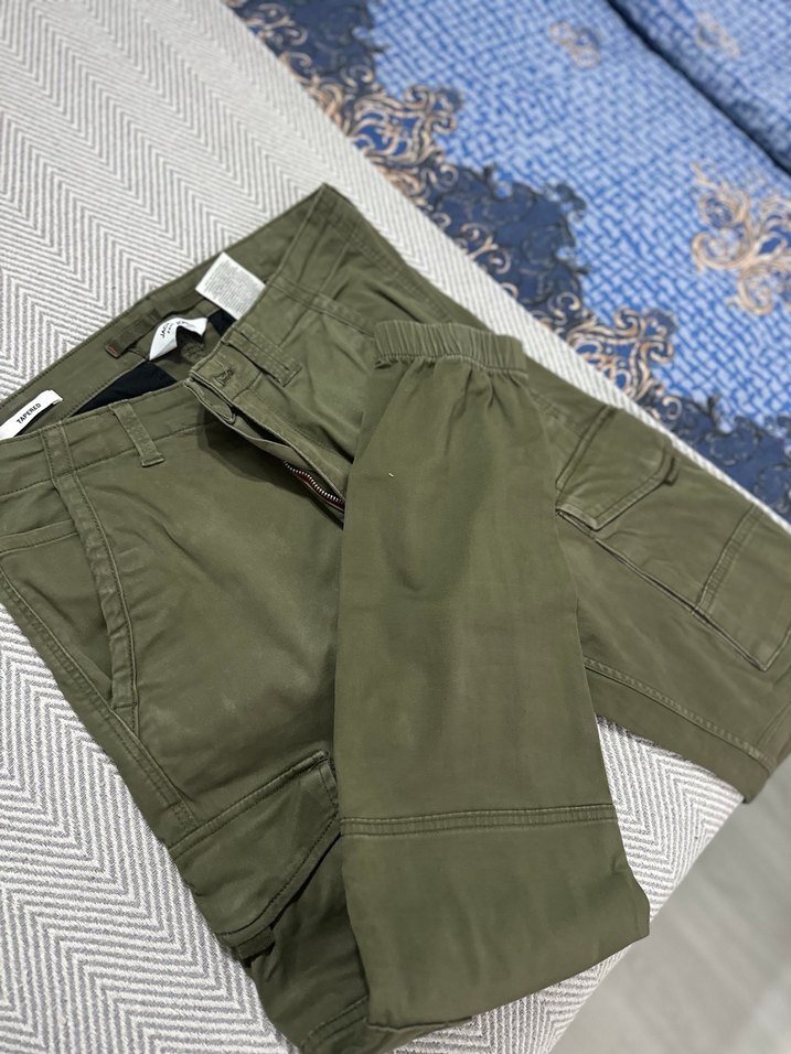 Bol Kesim Kemerli Kamuflaj Erkek Pantolon - Görsel 3