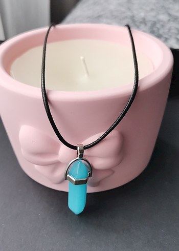 Bohem Turkuaz Boncuklu Kolye - Görsel 3