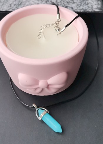 Bohem Turkuaz Boncuklu Kolye - Görsel 2