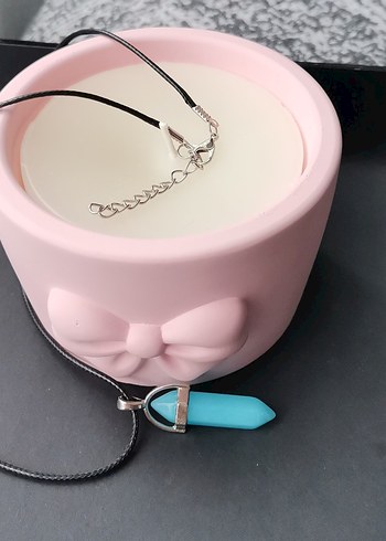 Bohem Turkuaz Boncuklu Kolye - Görsel 4