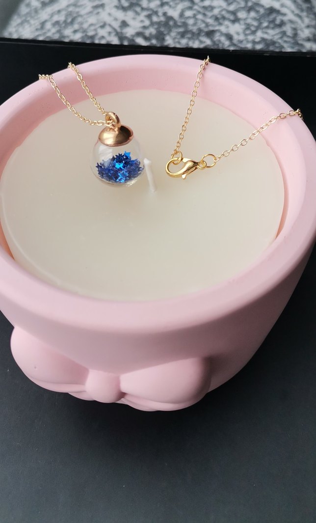 Mavi Zincir Detaylı Mini Kolye - Görsel 2